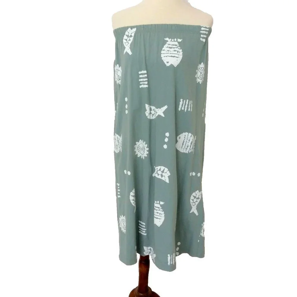 Easy Apparel Seafoam Green Medium Beachy Maxi Skirt & Jacket